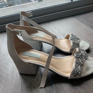 Betsy Johnson satin wedding shoes